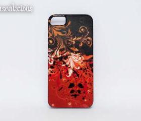Handmade iphone 4 and iphone 5 case, custom printed case, Floral, Vintage