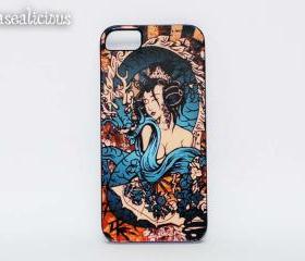 Japanese Geisha iphone case, iphone 4, iphone 5, case, printed case, handmade, vintage