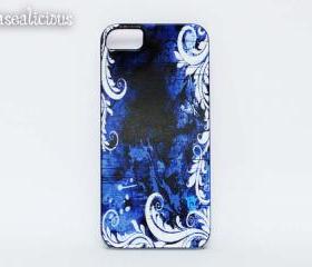 Pretty and elegant style iphone case, iphone 4/5 case, vintage, floral, blue