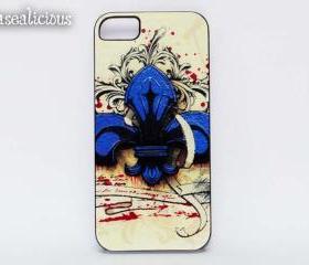 Fleur de lis iphone case, vintage couture, couture case, designer, trending, chic, shabby, hollywood regency