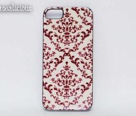 Pretty damask case, baroque, classy, trendy, shabby chic cases, designer, vintage, iphone4 case, iphone5 case, printed, custom cases