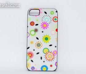 Cute iphone case, iphone4 case, iphone5 case, circles, retro, gift, printed iphone case, handmade, custom cases, pretty cases
