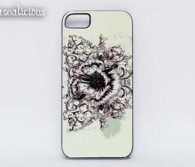 Hibiscus Rose iphone case, iphone4 case, iphone5 case, printed iphone case, vintage, pretty rose, rose print
